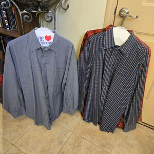 Bundle of seven 7 Pendleton button up cotton wool shirts XL plaid